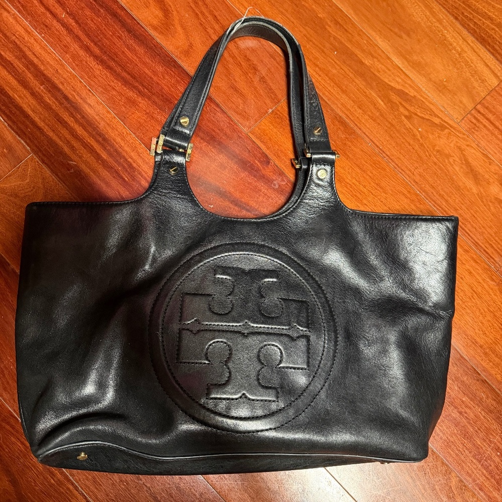 Vintage Tory Burch Black Leather Bag